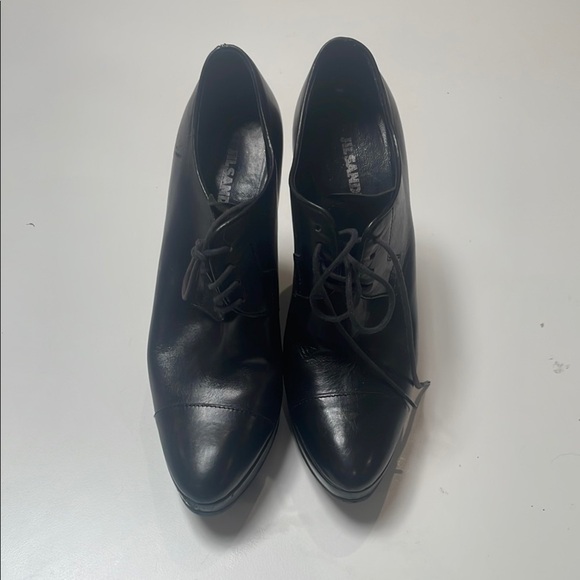 Jil Sander Black Wedge Shoes Sleek Design - Picture 2 of 8